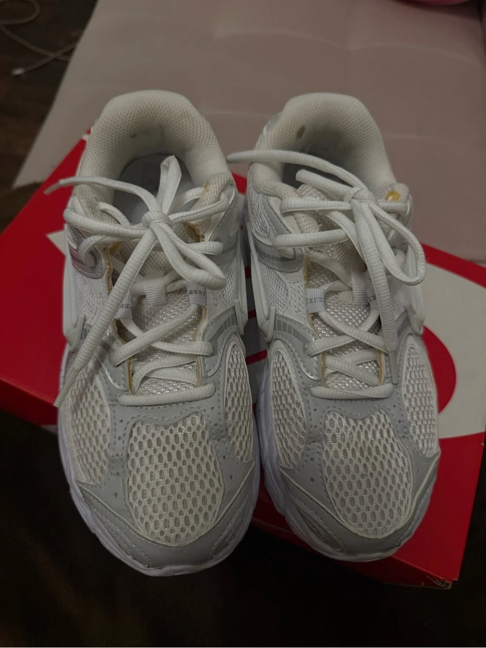 Nike White Kids' Mesh & Synthetic Sneakers